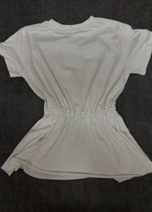 b1g1free chic cinched waist white tee