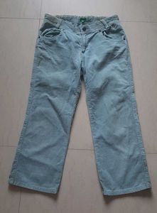 Greenish grey Corduroy Pants / capris