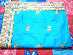 Beautiful Sky Blue Saree