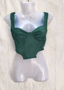 776. Emerald Green Corset Top
