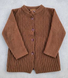 Cozy Brown Knit Cardigan