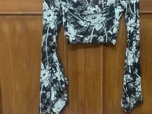 Flowy Floral Print Crop Top