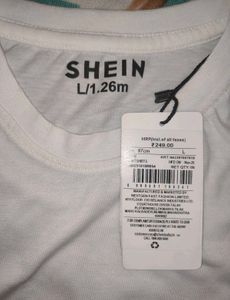 Shein Drop Shoulder Typographic Chest Print Crew T