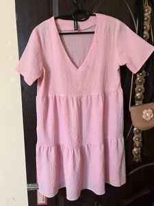 Pink Mini Babydoll Dress