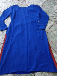 Blue Embroidered Kurta