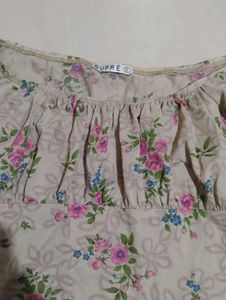 Floral Bell Sleeve Off-Shoulder Top