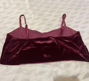 wine velvet bralette
