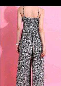 Floral Print Wide Leg Jumpsuit