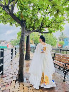 Hand painted peacock lehnga and choli