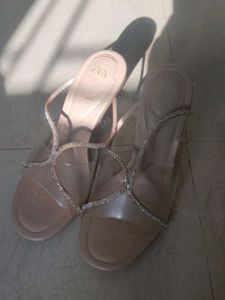 Zara Rhinestones Nude Heels