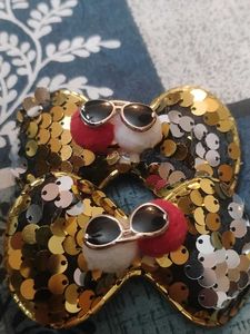 Sparkly Sequin Bow Hair Clips