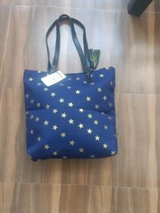 Avaasa Star ⭐ Printed With Tassels Tote Bag