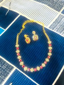 Cz necklace set