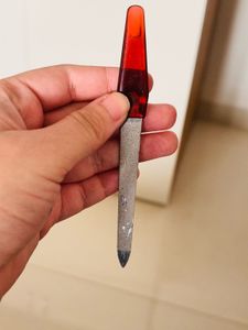 Nail File with Red Handle