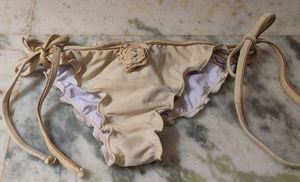 Chic Bikini Bottom with Floral Accent