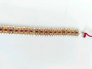 Elegant Gold &amp; Ruby Hairband/Maangtika