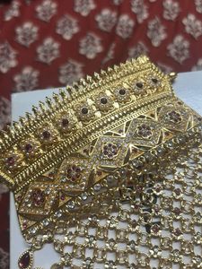 Exquisite Gold Plated choker with Red Stones