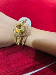 Stunning Gold bracelet with Crystal new wdt tag