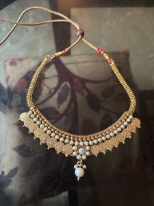 Traditional Gold-Plated Coin Choker Necklace