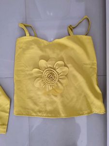 Yellow 3-Piece Pant suit