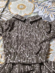 Chic Girls' Tweed Dress with Flower Accent