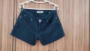 Black Denim Shorts