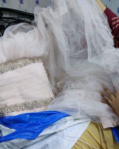 Imported From Abraod Hand Work Bridal Gown Of Peac