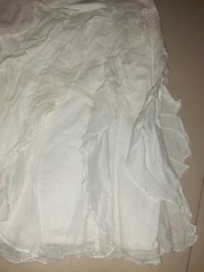 🤍 PROMOD Soft Muse Ruffle Skirt – Dreamy Elegance