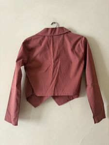 Rose Pink Cropped Blazer