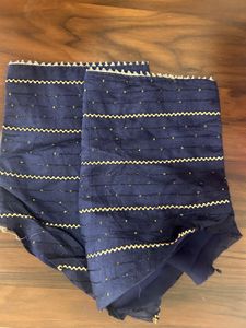 Elegant Navy Blue Lehenga with Padded Blouse