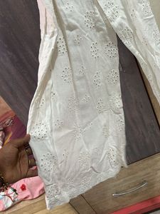 White Eyelet Palazzo Pants