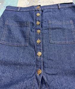 A Blue Coloured Denim Skirt.