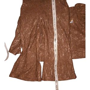 Girl's Brown Top and Pant Set