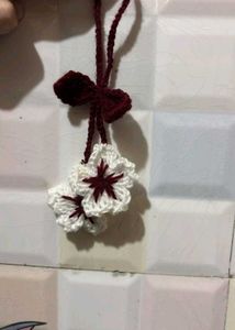 handmade crochet bag charm