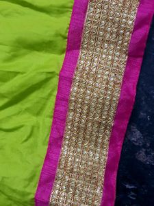 Vibrant Pink &amp; Lime Green Indian Anarkali Dress