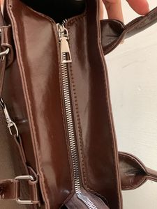 Chic Brown Faux Leather Handbag