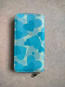 Cute Blue Heart Wallet
