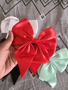 Set of 4 Satin Bow Hair Clips