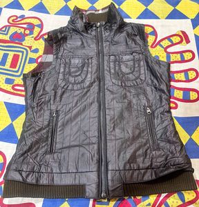 Plaid Sleeveless Jacket