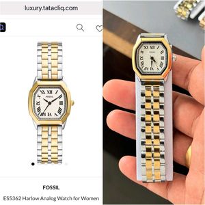 Fossil Two-Tone Green Dial Watch