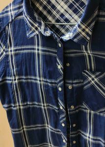 Roadster Reversible Blue Checked Shirt