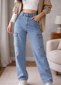 Trendy Wide Leg Jeans