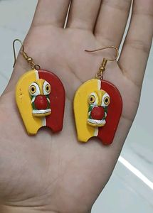 Unique Red &amp; Yellow Handcrafted Earrings