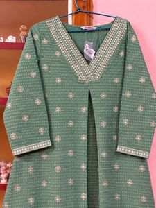 Branded Green Printed Kurta