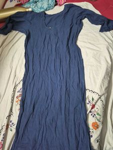 blue cotton kurti