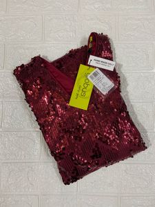 GLOBUS Maroon Sequins Bodycone dress