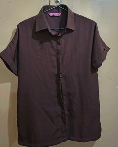 Stylish Maroon Button-Up Shirt❤️😍