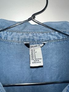 Forever21 Distressed Denim Shirt