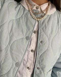 ZARA Light Blue Quilted Jacket