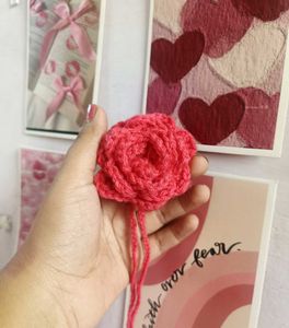 Handmade Crochet Rose necklace